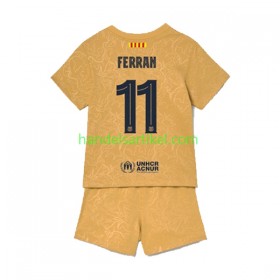 FC Barcelona Ferran Torres 11 Kinder Auswärts Trikotsatz 2022/23 Kurzarm (+ Kurze Hosen)